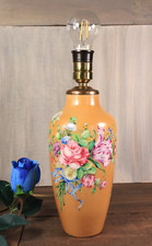 Ancien Lampe en Porcelaine de LIMOGES Vase Peint à la Main Art Déco Fleurs Signé