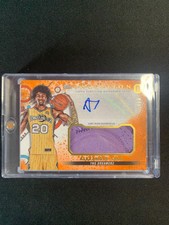 Carte Autographe Alexandre Sarr Topps Inception Relic 10/10