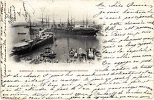 CPA MARSEILLE Station des Steamers des Messageries Maritimes (1294028)