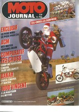 MOTO JOURNAL N°726 125 CROSS CAGIVA / 1000 VINCENT / GUZZI SPEC. DAKAR