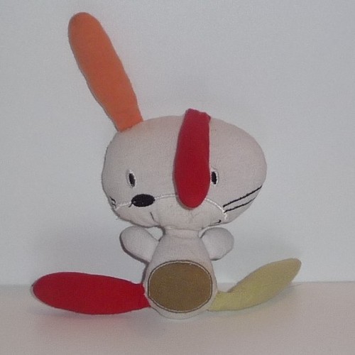 Doudou lapin auchan - auchan, rouge