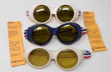 lot de 3 lunettes de ski vintage BOLLE , 60's , parfait état , jamais servies