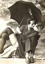 FRENCH 1920s BLACK SEAM STOCKINGS~SHEER MERCERIZED COTTON~MADE IN FRANCE~NEW~M/L