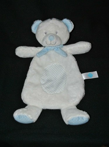 Doudou plat ours blanc - , tex