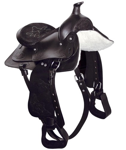 Selle western junior cuir - selle, en