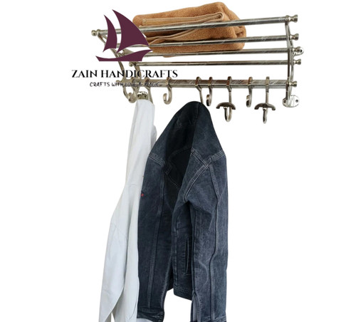 Porte manteau zain argent - porte-manteau,