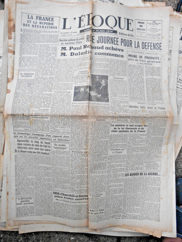 Journal ancien époque - journal, l'époque