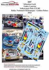 DECALS 1/18 REF 2687 VW VOLKSWAGEN POLO SEBASTIEN LOEB RALLYE CHARLEMAGNE 2023