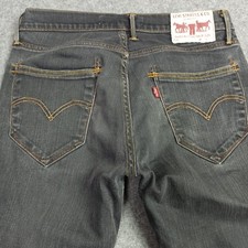 Jeans Slim Pour Hommes Levis 519 Gris Skinny Rare Patch Coupe Slim Zip Fly 30x32