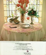 publicité Advertising 1121 1977  Nydel  linge de table  Tegal Bologne