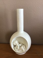 Vase/ Soliflore en résine, décor Ange