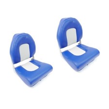 2 X Siège De Bateau À Dossier Haut - Bleu, Pour Bateaux, Yachts, Qualité Marine