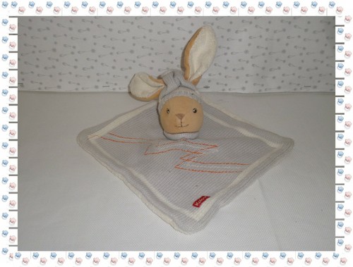 Doudou plat carré lapin - ❣,