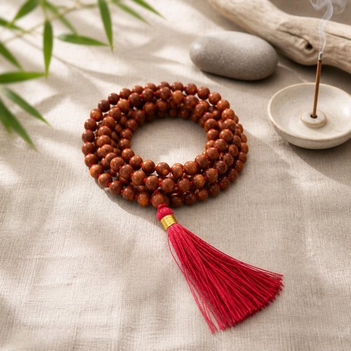 Collier mala 108 - 108, bois