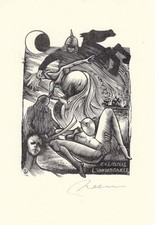 Exlibris Livre D'Art Bois Jan