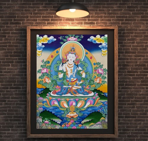Vajrasattva thangka dorje - vajrasattva, thangka,