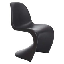 Lot de 4 Chaises type Panton en S design noir mat neuf design