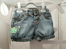Catimini short jean bleu motif