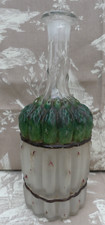 RARE Carafe ancienne bouteille verre Legras 1900 ASPERGES  peinture d'origine