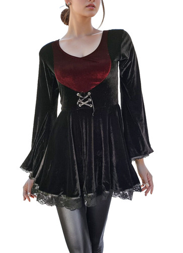 Tunique velours gothique - tunique,