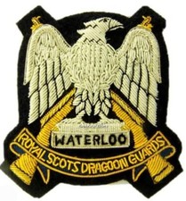 INSIGNE BLAZER BULION DORÉ ET ARGENT BRODERIE GUADS DRAGON ÉCOSSAIS ROYAL