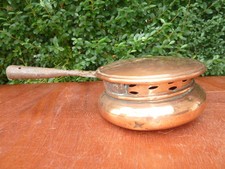 Ancienne bassinoire chauffe lit en cuivre  XVIII ème, art populaire