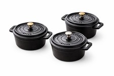 Lot 3 mini cocottes Staub 12,5