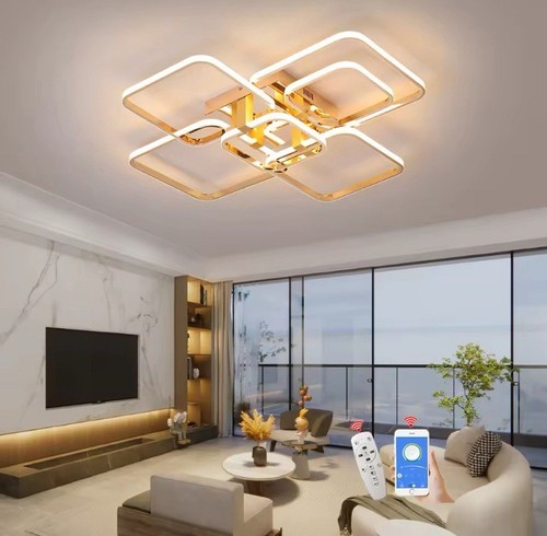Plafonnier led moderne or - moderne, en