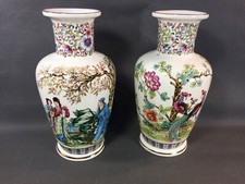 Lot 2 anciens vase chinois en céramique vintage décor asiatique old fower pots
