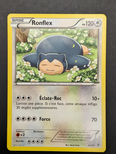 Carte pokemon ronflex - carte, 26/39