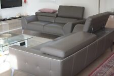 2 Canapés cuir Roche Bobois avec têtières rabattables en parfait état