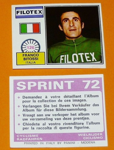 Panini sprint cyclisme 1972 - 72,