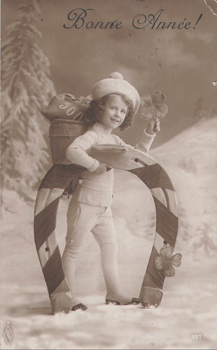 Bonne annee enfant bonnet - cp,