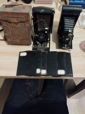 Lot 2 Appareil Photo Ancien A Soufflets Kodak Model B 2a Et Agc Avec Accessoires