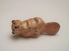 magnifique miniature d'un castor en porcelaine,bever, beaver G-tp10-12