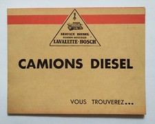 Original French Adv. Diptyque Station Officielle Lavalette Bosch Camions Diesel