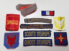 Gros lot Guides et  scouts d'Europe  10 patch, badge, écusson GSE 1