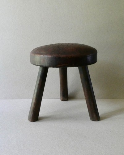 Tabouret tripode bois - tabouret,