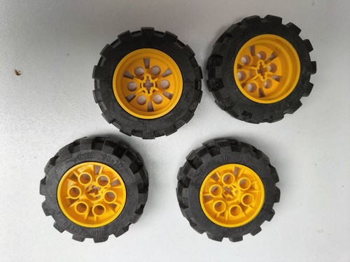 Roues lego technic jaune - lego,