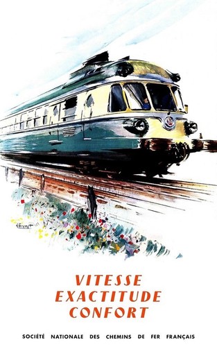 Affiche poster train sncf - affiche,