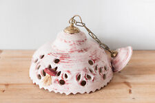 Ancien Lustre en Terre Cuite Plafonnier Style Provençal Atypique Vintage