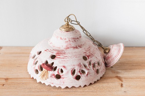 Ancien lustre terre cuite - ancien, en