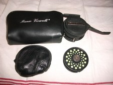 ANCIEN MOULINET MOUCHE FRANCO VIVARELLI semi automatic + AUTRE BOBINE et 2 ETUIS