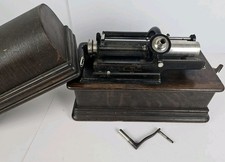 Phonographe Cylindrique À Remontage Edison 'Home' Modèle D Combiné Antique 1906
