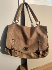 Sac Messager Besace En Cuir Souple Beige Vera Pelle Made in Italy