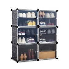 Rangement Chaussure Armoire à Chaussures Étagère à Chaussures avec 6 Cubes en...