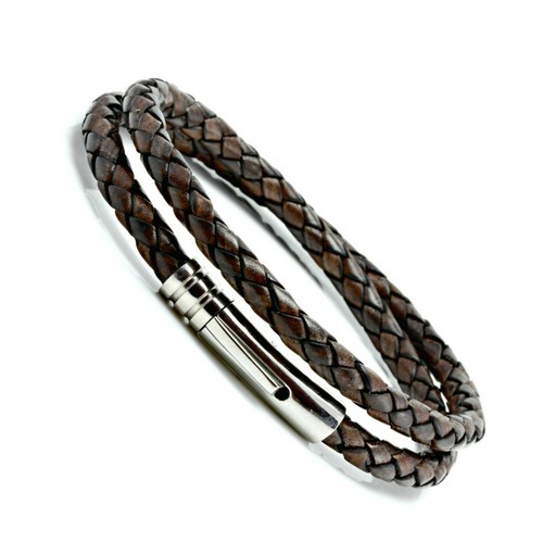 Tressé bracelet cuir avec - bracelet,