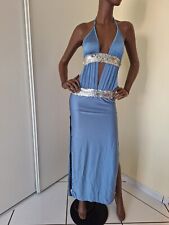 TENUE SEXY ROBE DOS NU AVEC STRING TAILLE UNIQUE COULEUR BLEU