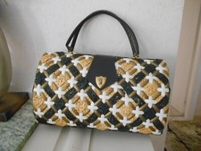 vintage sac années 60 osier