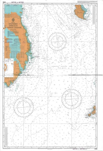 Carte maritime murale approche - murale,